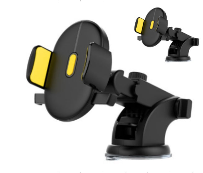 Telescopic Car Phone Holder with Suction Cup – Adjustable Dashboard Mount