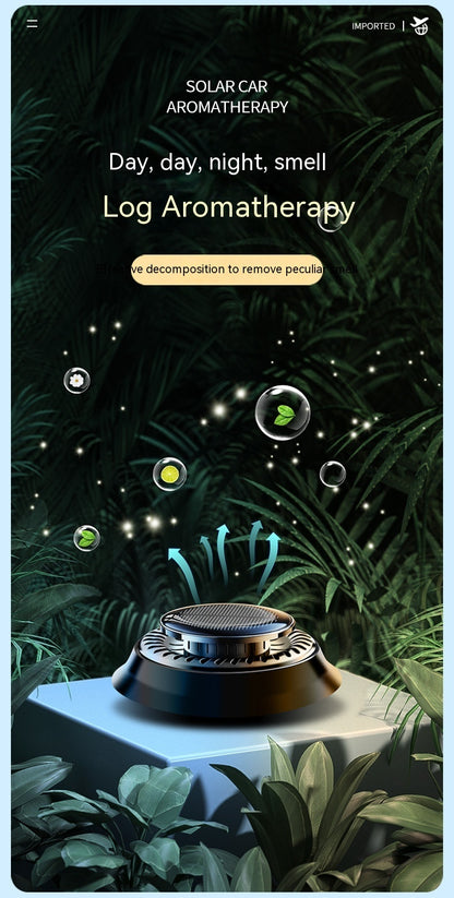 Portable Kinetic Car Air Freshener – Solar Powered Double Ring Rotating Fragrance Diffuser
